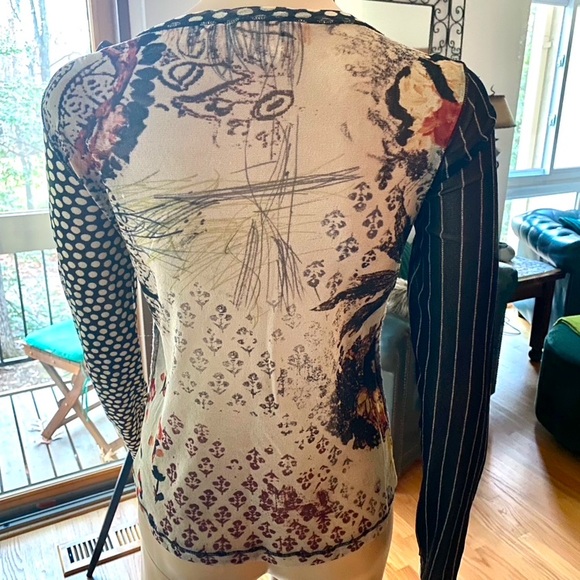 🌺 FUZZI —Jean Paul Gaultier, Large. Fab Stretch long sleeve top 🌺Unique & RARE 🌺 - Picture 5 of 14